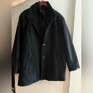 Kenneth Cole New York Black Pea Coat